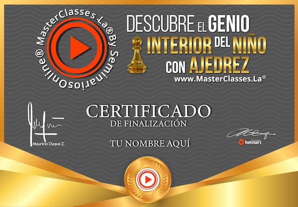 certificado del curso